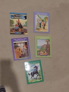 five vintage "Troll Illustrated Classics" children's Paperback books Y2K Colorfu